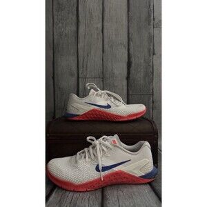 Nike Metcon 4 XD CD3128-106 Women’s Size 7 White Red Blue Training Shoes Used